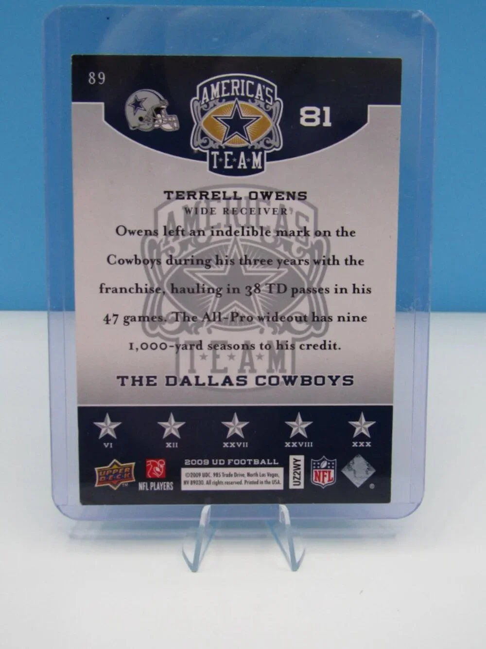 Dallas Cowboys Football | 8 Card Lot | Smith | Aikman | Dorsett | Ware | Owens